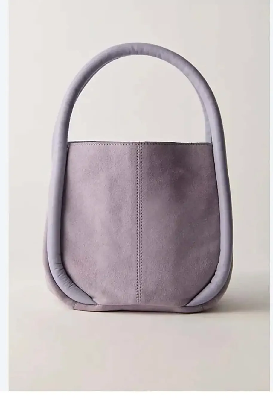 Free People Barlow Suede Bucket Bag - lilac $78 current